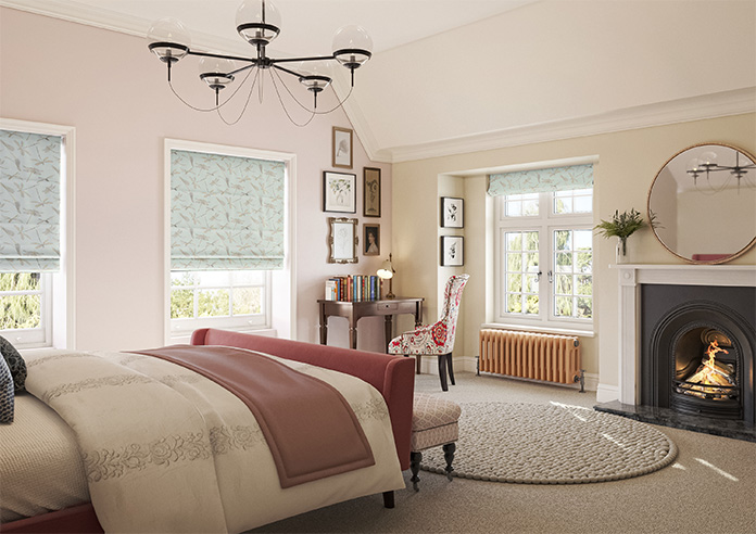 Dragonflies, Pale Blue - Twist&Fit Roman Blind - Image 6